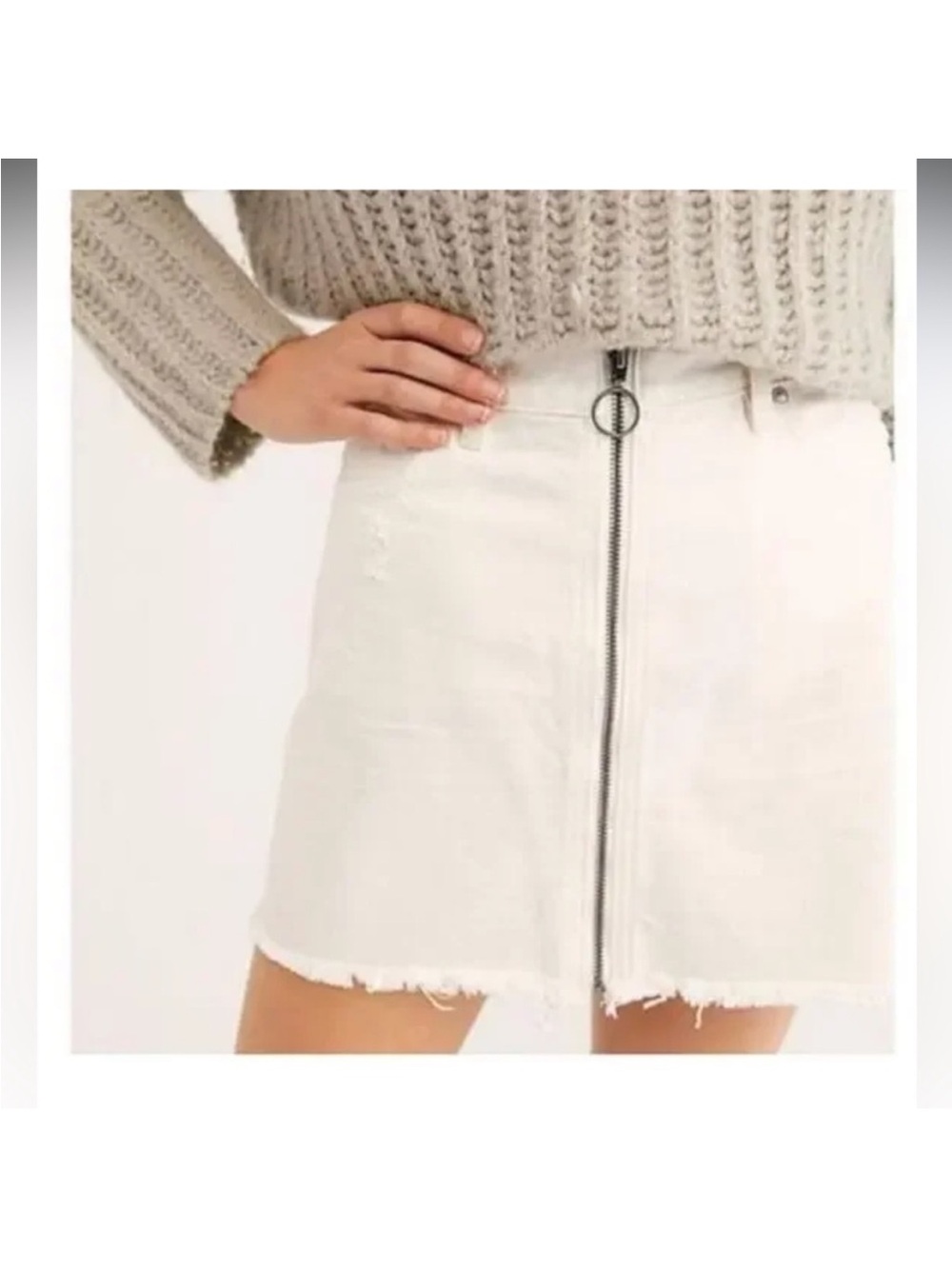 Free People Zip it Up Mini Skirt Size 26 or XS